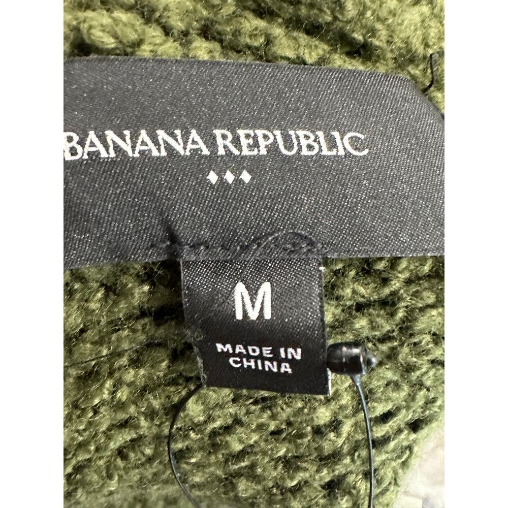 BANANA REPUBLIC Boucle Pullover Sweater Bright Moss Green - Sz Medium - NWT - Picture 5 of 6